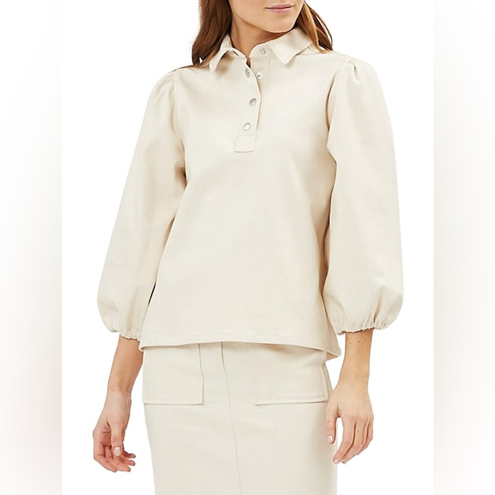 NWT Minimum Cils Puff Sleeve Denim Blouse. EUR size 40 (M).